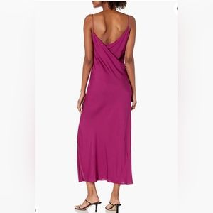 Theory slip maxi dress with draped back
